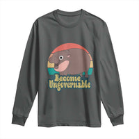 Funny Baby Hippo Moo Deng Long Sleeve Shirt Become Ungovernable Retro
