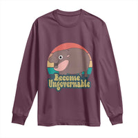 Funny Baby Hippo Moo Deng Long Sleeve Shirt Become Ungovernable Retro