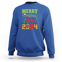 Merry Christmas 2024 Sweatshirt Classic Festive Xmas Vibe - Wonder Print Shop