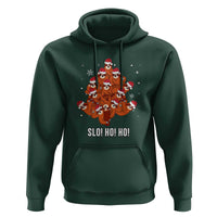 Funny Sloth Christmas Tree Hoodie Slo Ho Ho Ho Santa Hat
