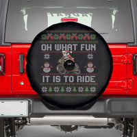 Biker Santa Claus Spare Tire Cover Oh What Fun It Is To Ride Motorcycle Christmas Ugly Sweater