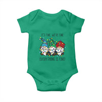 Christmas Gnomies Baby Onesie It's Fine I'm Fine Everything Is Fine