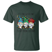 Christmas Gnomies T Shirt It's Fine I'm Fine Everything Is Fine - Wonder Print Shop