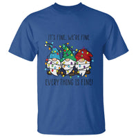 Christmas Gnomies T Shirt It's Fine I'm Fine Everything Is Fine - Wonder Print Shop