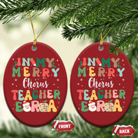 Xmas Choral Music Teacher Christmas Ornament In My Merry Chorus Teacher Era Xmas Carol Master - Wonder Print Shop