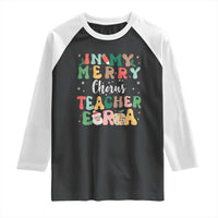 Christmas Choral Music Teacher Raglan Shirt In My Merry Chorus Teacher Era Xmas Carol Master