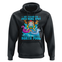 Christmas In July Relaxing Santa Hoodie My Favorite Swimming Spot Is The North Pole