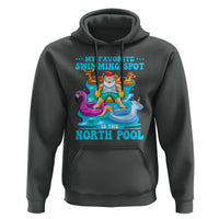 Christmas In July Relaxing Santa Hoodie My Favorite Swimming Spot Is The North Pole