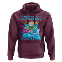 Christmas In July Relaxing Santa Hoodie My Favorite Swimming Spot Is The North Pole
