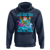 Christmas In July Relaxing Santa Hoodie My Favorite Swimming Spot Is The North Pole