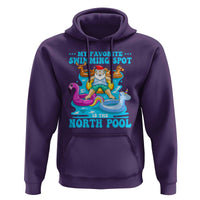 Christmas In July Relaxing Santa Hoodie My Favorite Swimming Spot Is The North Pole