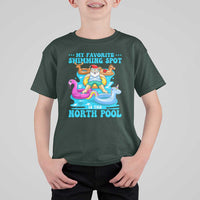 Christmas In July Relaxing Santa T Shirt For Kid My Favorite Swimming Spot Is The North Pole - Wonder Print Shop