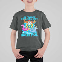 Christmas In July Relaxing Santa T Shirt For Kid My Favorite Swimming Spot Is The North Pole - Wonder Print Shop