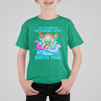 Christmas In July Relaxing Santa T Shirt For Kid My Favorite Swimming Spot Is The North Pole - Wonder Print Shop