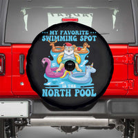 Christmas In July Relaxing Santa Spare Tire Cover My Favorite Swimming Spot Is The North Pole