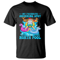 Christmas In July Relaxing Santa T Shirt My Favorite Swimming Spot Is The North Pole - Wonder Print Shop
