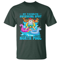 Christmas In July Relaxing Santa T Shirt My Favorite Swimming Spot Is The North Pole - Wonder Print Shop