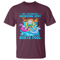 Christmas In July Relaxing Santa T Shirt My Favorite Swimming Spot Is The North Pole - Wonder Print Shop
