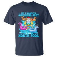 Christmas In July Relaxing Santa T Shirt My Favorite Swimming Spot Is The North Pole - Wonder Print Shop