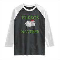 Funny Christmas Sheep Raglan Shirt Fleece Navidad Feliz Festive Xmas
