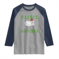 Funny Christmas Sheep Raglan Shirt Fleece Navidad Feliz Festive Xmas