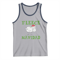 Funny Christmas Sheep Tank Top Fleece Navidad Feliz Festive Xmas