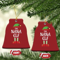 Xmas The Nana Elf Christmas Ornament Funny Grandma Xmas Family Matching - Wonder Print Shop