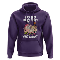 Funny Drunk Santa Hoodie Ho Ho Holy Shirt What A Night