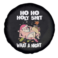 Funny Drunk Santa Spare Tire Cover Ho Ho Holy Shirt What A Night