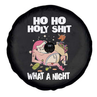 Funny Drunk Santa Spare Tire Cover Ho Ho Holy Shirt What A Night