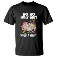 Funny Drunk Santa T Shirt Ho Ho Holy Shirt What A Night - Wonder Print Shop