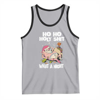 Funny Drunk Santa Tank Top Ho Ho Holy Shirt What A Night