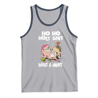 Funny Drunk Santa Tank Top Ho Ho Holy Shirt What A Night