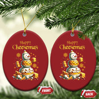 Xmas Cheese Lover Christmas Ornament Happy Cheesemas Merry Xmas - Wonder Print Shop