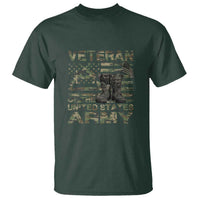 American Veteran T Shirt Of The US Army Camouflage Flag - Wonder Print Shop