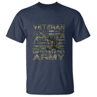 American Veteran T Shirt Of The US Army Camouflage Flag - Wonder Print Shop