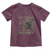 American Veteran Toddler T Shirt Of The US Army Camouflage Flag