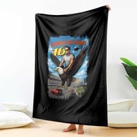 Patriotic Americanana Speed Legend 16 Tribute Throw Blanket American Hero Bald Eagle Speedway Memorial - Wonder Print Shop