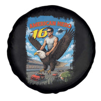 Patriotic Americanana Speed Legend 16 Tribute Spare Tire Cover American Hero Bald Eagle Speedway Memorial - Wonder Print Shop