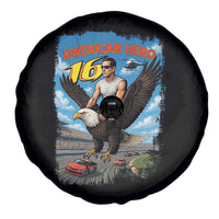 Patriotic Americanana Speed Legend 16 Tribute Spare Tire Cover American Hero Bald Eagle Speedway Memorial - Wonder Print Shop