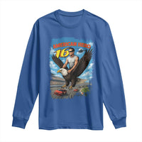 Patriotic Americanana Speed Legend 16 Tribute Long Sleeve Shirt American Hero Bald Eagle Speedway Memorial - Wonder Print Shop