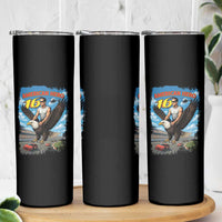 Patriotic Americanana Speed Legend 16 Tribute Skinny Tumbler American Hero Bald Eagle Speedway Memorial - Wonder Print Shop
