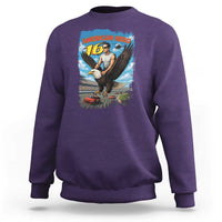 Patriotic Americana Speed Legend 16 Tribute Sweatshirt American Hero Bald Eagle Speedway Memorial - Wonder Print Shop