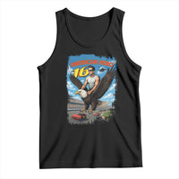 Patriotic Americanana Speed Legend 16 Tribute Tank Top American Hero Bald Eagle Speedway Memorial - Wonder Print Shop