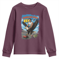 Patriotic Americanana Speed Legend 16 Tribute Youth Sweatshirt American Hero Bald Eagle Speedway Memorial - Wonder Print Shop