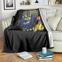 Vintage Americana Speed Legend 16 Tribute Throw Blanket American Hero #16 Stock Car Memorial - Wonder Print Shop