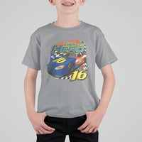 Vintage Americana Speed Legend 16 Tribute T Shirt For Kid American Hero #16 Stock Car Memorial - Wonder Print Shop