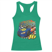 Vintage Americana Speed Legend 16 Tribute Racerback Tank Top American Hero #16 Stock Car Memorial - Wonder Print Shop