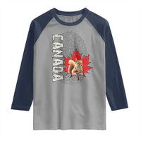 Canada Pride Raglan Shirt Maple Leaf Squirrel Canadian Roots