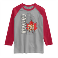 Canada Pride Raglan Shirt Maple Leaf Squirrel Canadian Roots